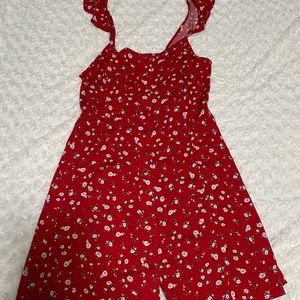 SOLD Red Floral Dress